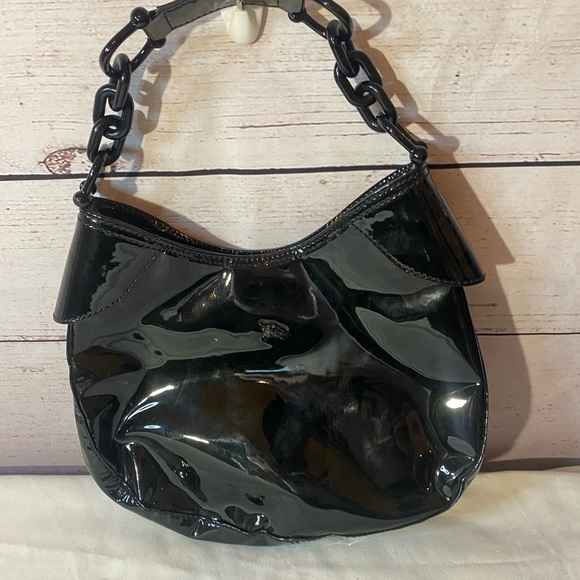 LIKE NEW BURBERRY PATENT LEATHER SHOULDER BAG RARE!!!!! - Picture 2 of 12